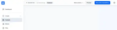 Sample toolbar showing Save and Preview button, status, and Local tasks dropdown